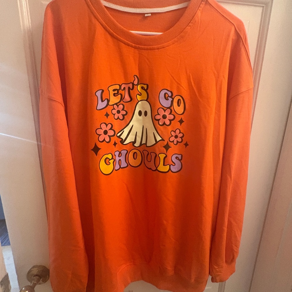 🍷3for$20! NWOT Orange 'Let's Go Ghouls' Halloween Sweatshirt